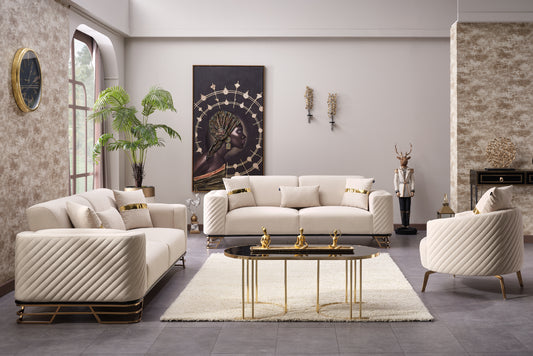 Sitzgruppe/Sofa Set - Wohnzimmergarnitur "Viola" 3+3+1