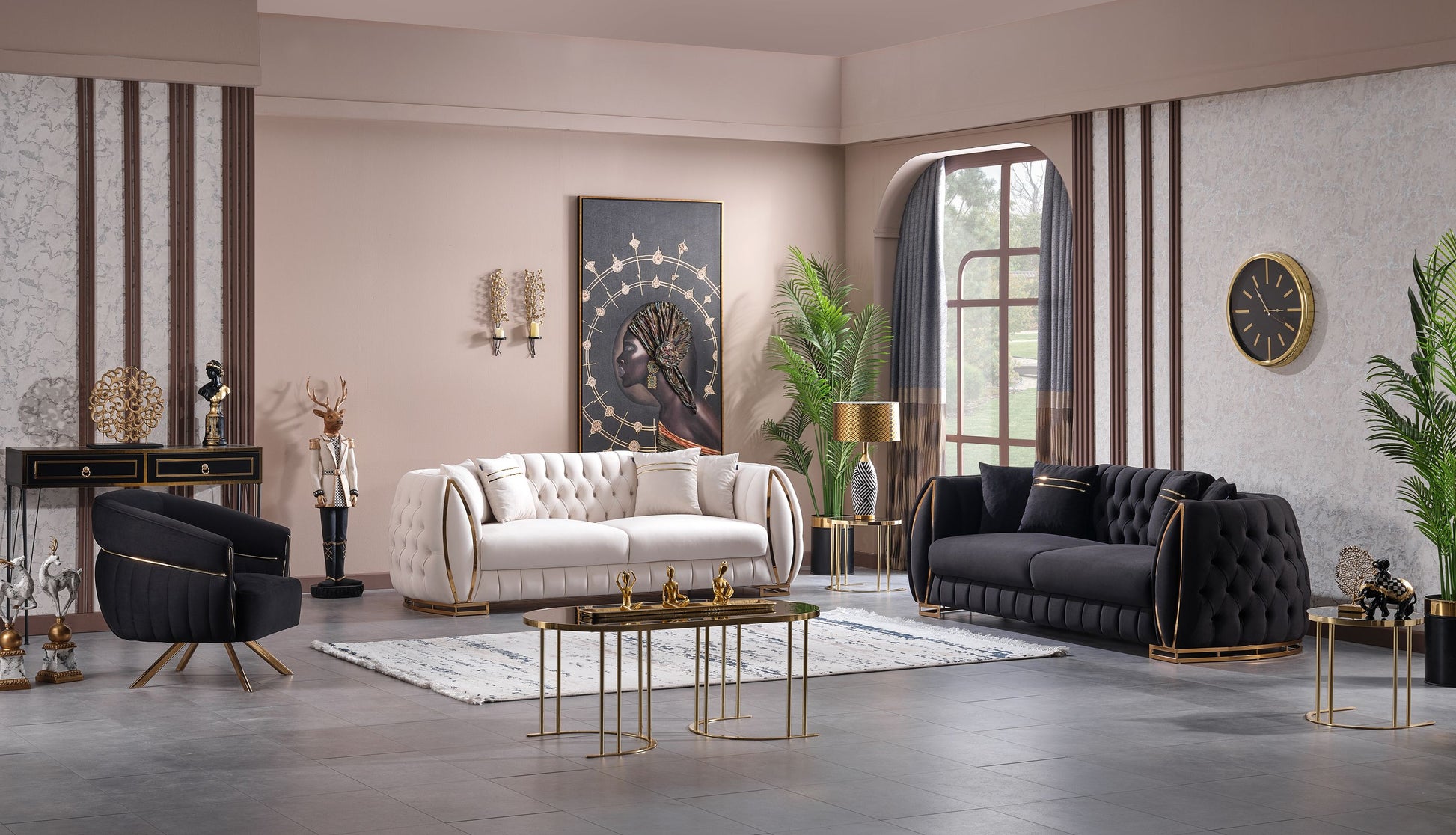 Sitzgruppe/Sofa Set - Wohnzimmergarnitur "Willa" 3+3+1