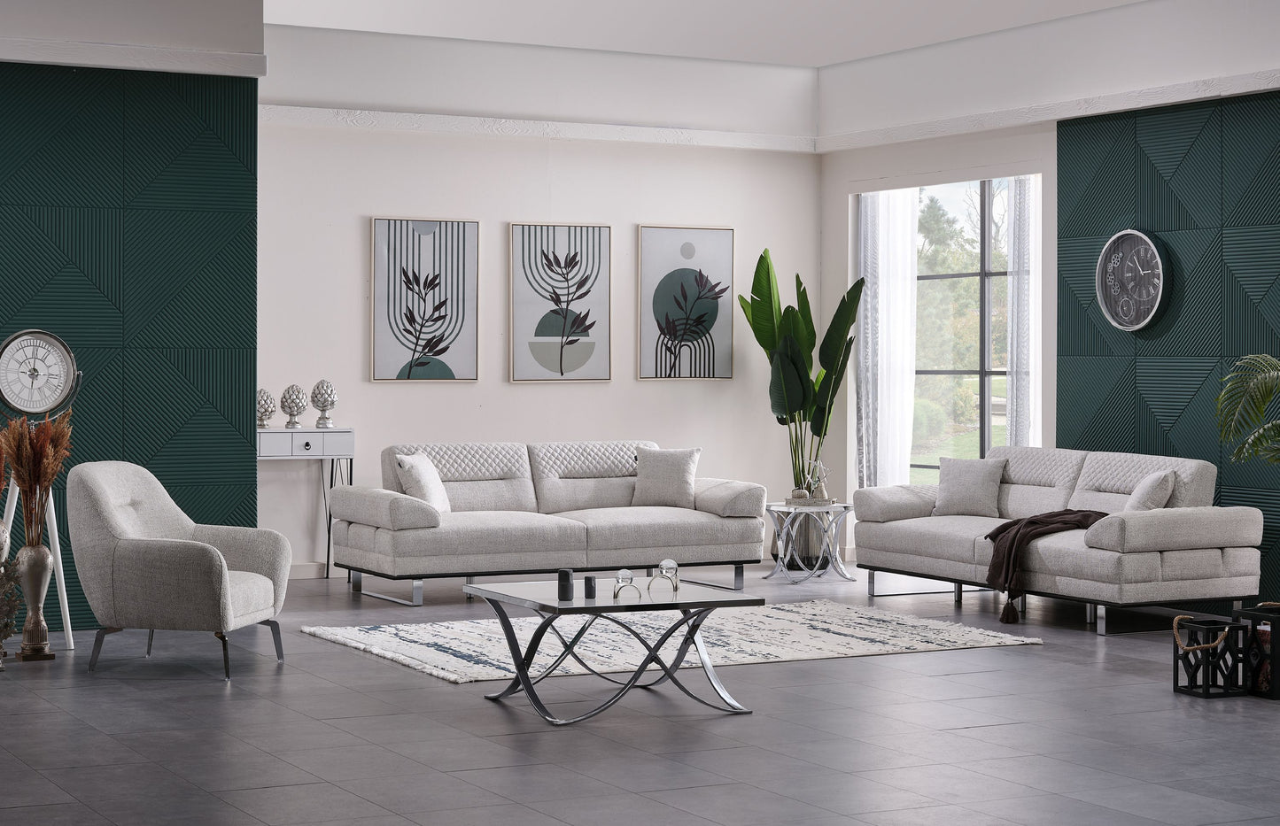 Sitzgruppe/Sofa Set - Wohnzimmergarnitur "Cosmos" 3+3+1