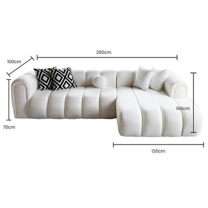 Ecksofa "Acacia" - Weiß - Nobelaa