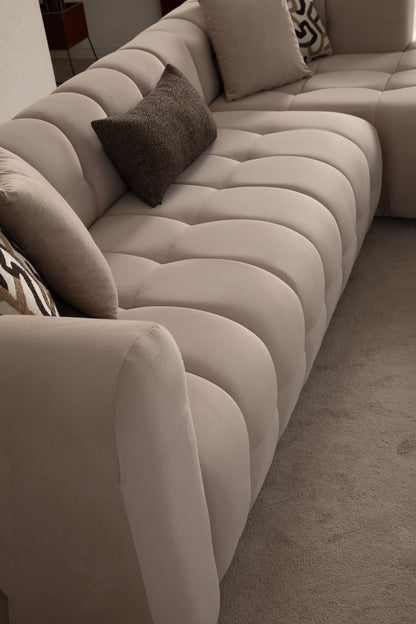 Ecksofa "Jacaranda" - Beige - Nobelaa