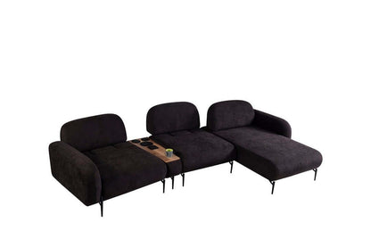 Modulares Ecksofa "Calla" mit Bluetooth - Soundsystem - Braun - Nobelaa