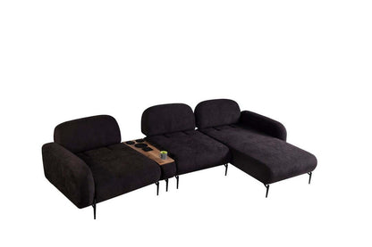 Modulares Ecksofa "Calla" mit Bluetooth - Soundsystem - Braun - Nobelaa