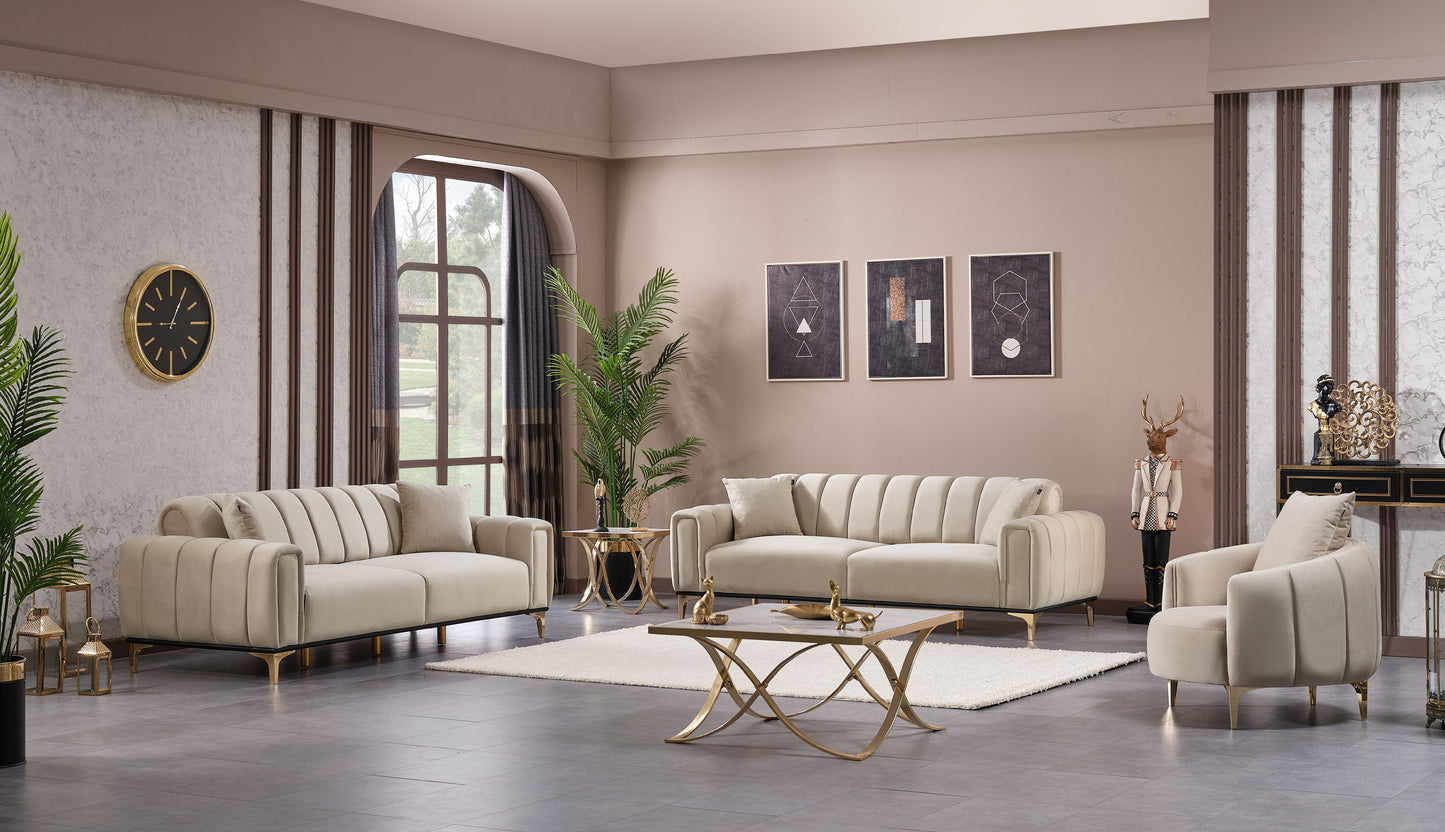 Sitzgruppe/Sofa Set - Wohnzimmergarnitur "Evora" 3+3+1