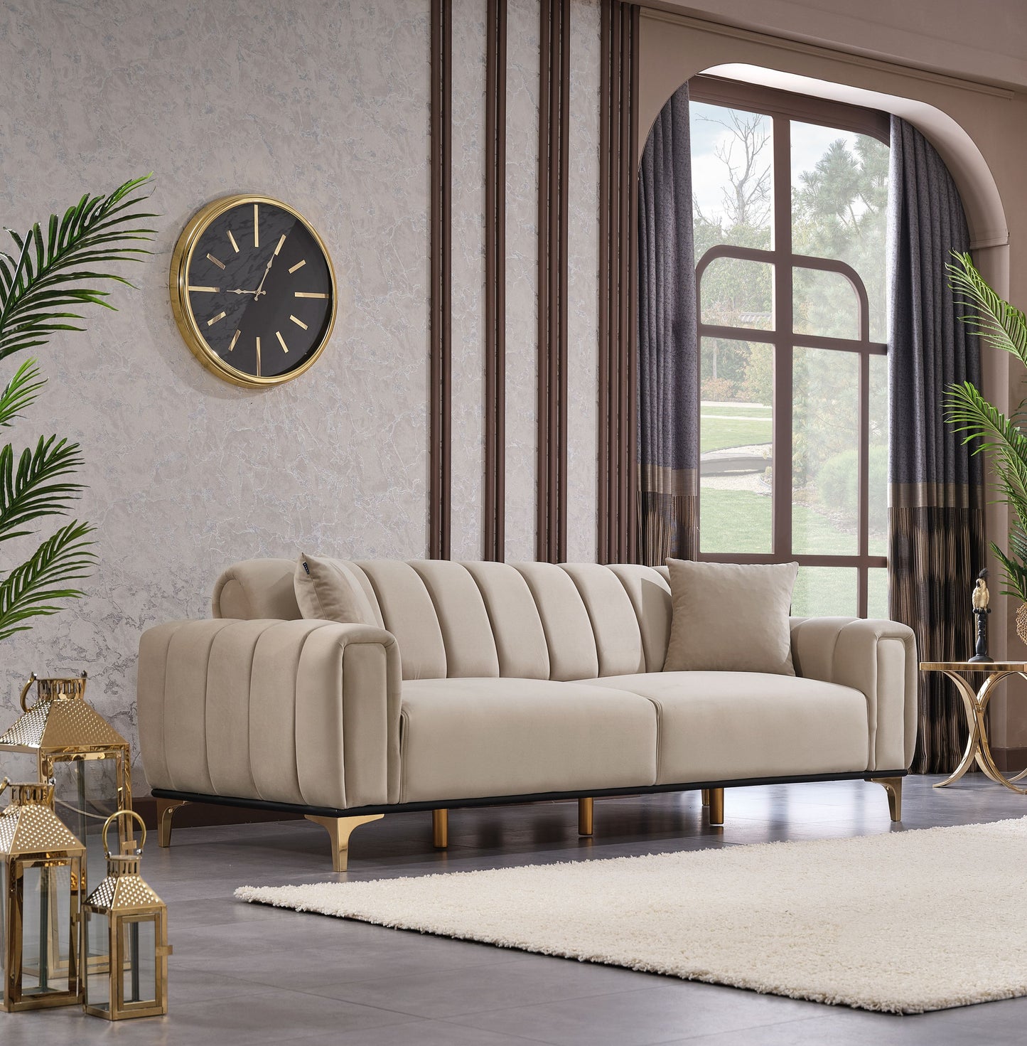 Sitzgruppe/Sofa Set - Wohnzimmergarnitur "Evora" 3+3+1