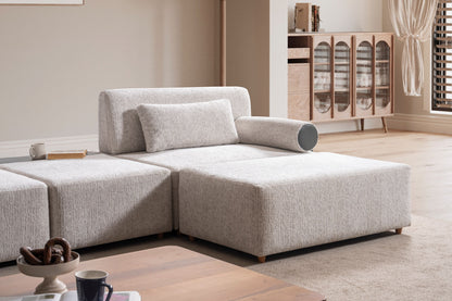 Modulares Ecksofa "Hibiscus" - Weiß - Nobelaa