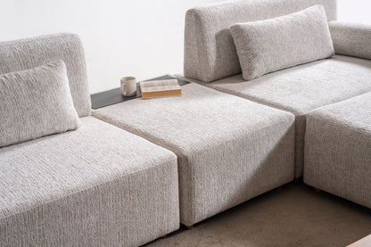 Modulares Ecksofa "Hibiscus" - Weiß - Nobelaa