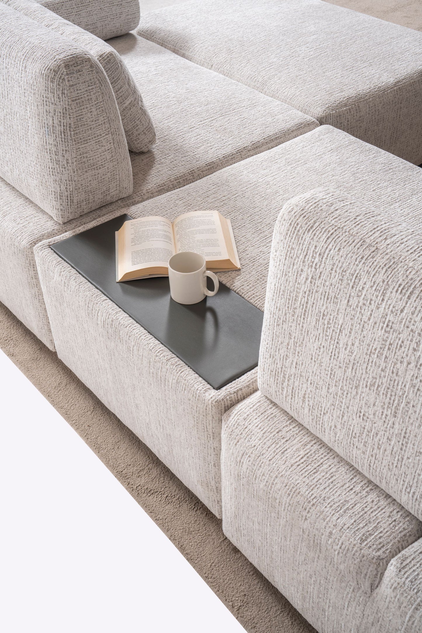 Modulares Ecksofa "Hibiscus" - Weiß - Nobelaa