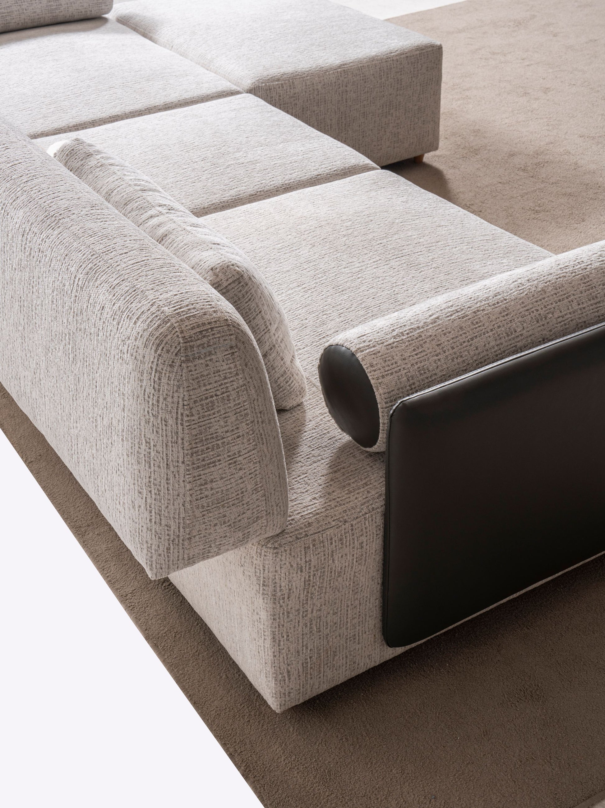 Modulares Ecksofa "Hibiscus" - Weiß - Nobelaa
