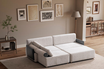 Modulares Ecksofa "Hibiscus" - Weiß - Nobelaa