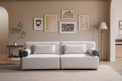 Modulares Ecksofa "Hibiscus" - Weiß - Nobelaa
