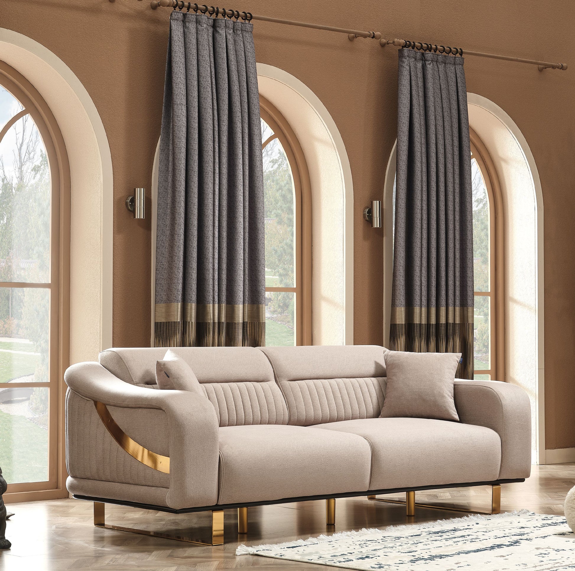 Sitzgruppe/Sofa Set - Wohnzimmergarnitur "Liora" 3+3+1