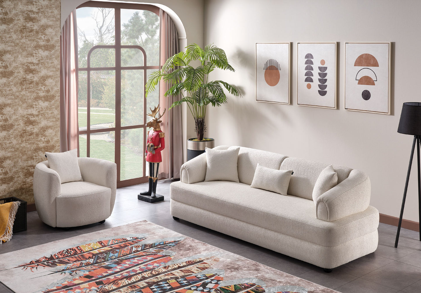 Sitzgruppe/Sofa Set - Wohnzimmergarnitur "Luma" 3+3+1