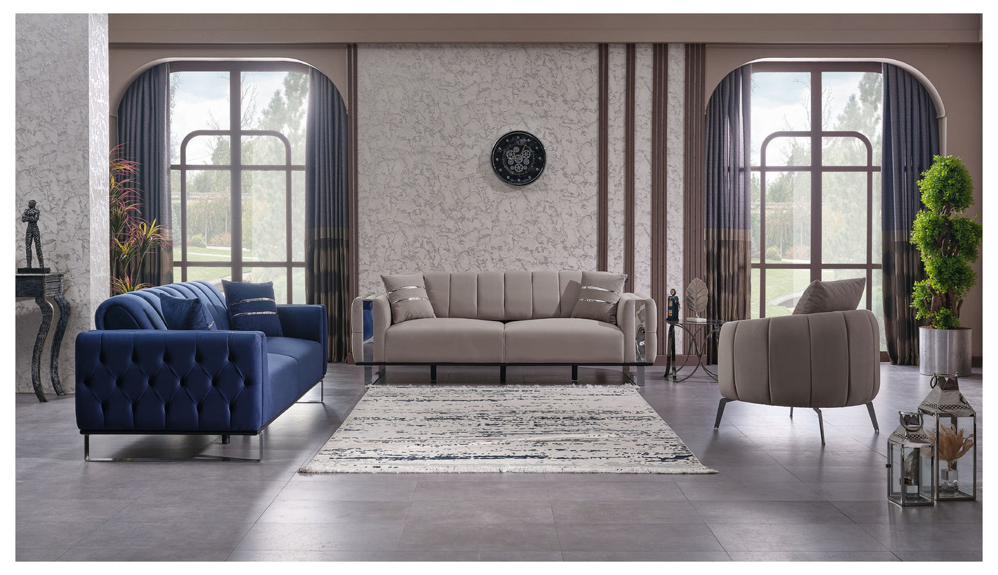 Sitzgruppe/Sofa Set - Wohnzimmergarnitur "Nox" 3+3+1