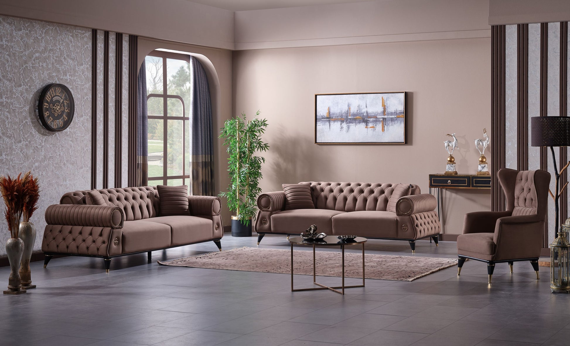 Sitzgruppe/Sofa Set - Wohnzimmergarnitur "Bellina" 3+3+1