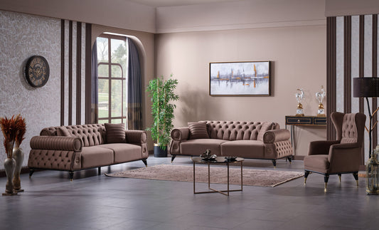 Sitzgruppe/Sofa Set - Wohnzimmergarnitur "Bellina" 3+3+1