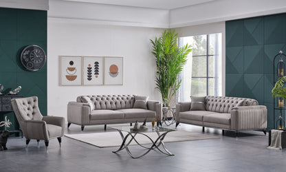 Sitzgruppe/Sofa Set - Wohnzimmergarnitur "Elina" 3+3+1