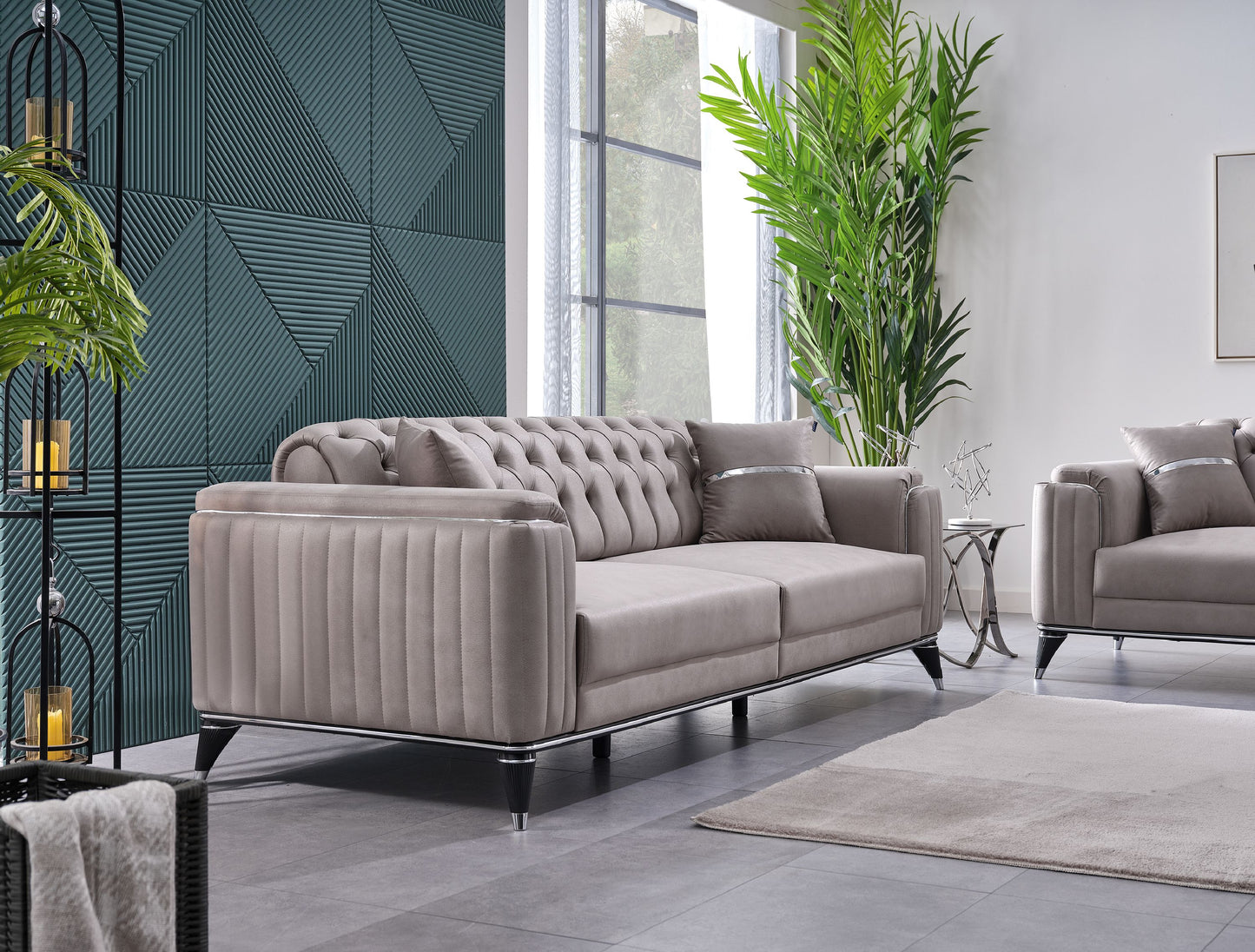 Sitzgruppe/Sofa Set - Wohnzimmergarnitur "Elina" 3+3+1