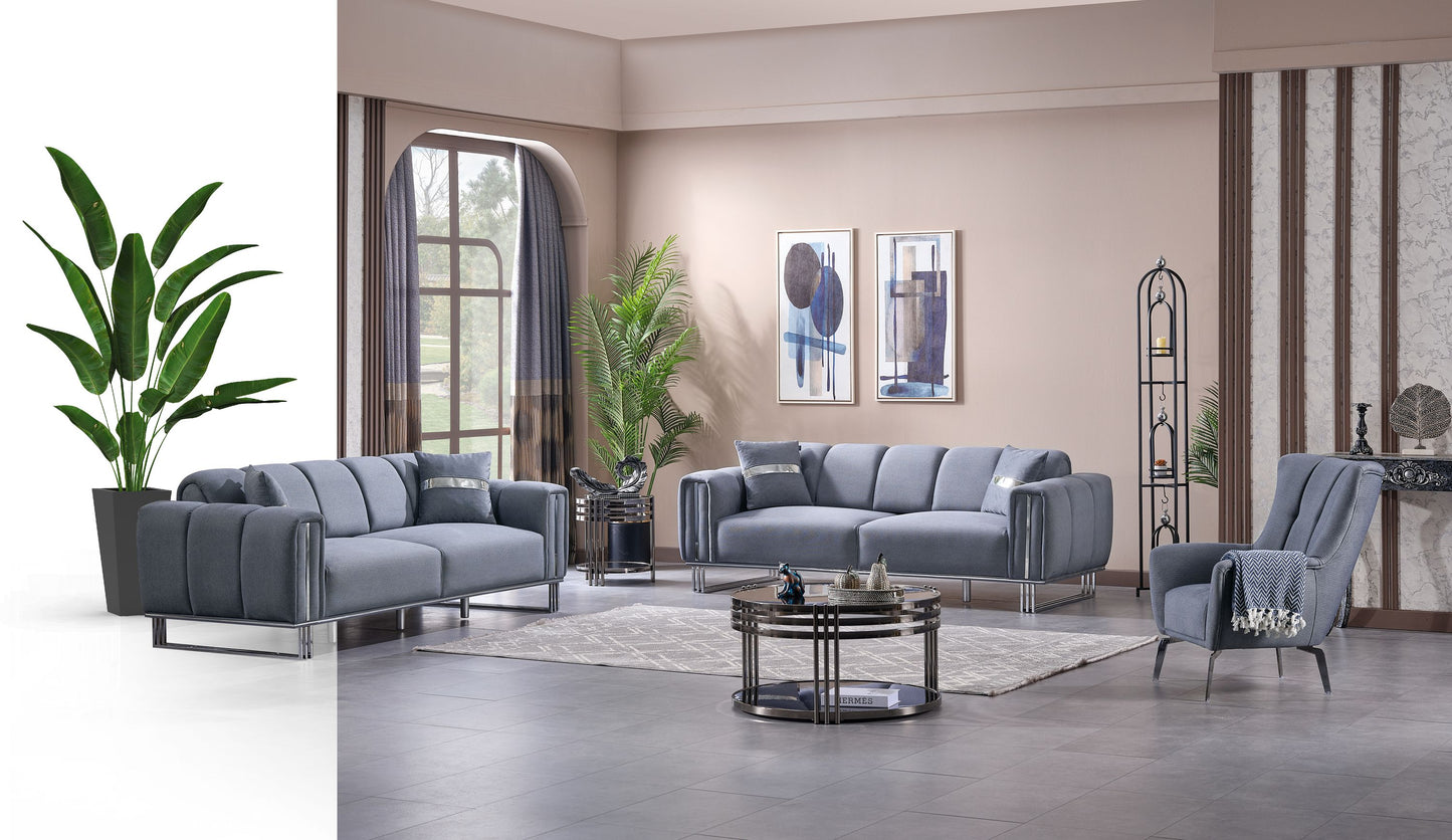 Sitzgruppe/Sofa Set - Wohnzimmergarnitur "Rosetta" 3+3+1