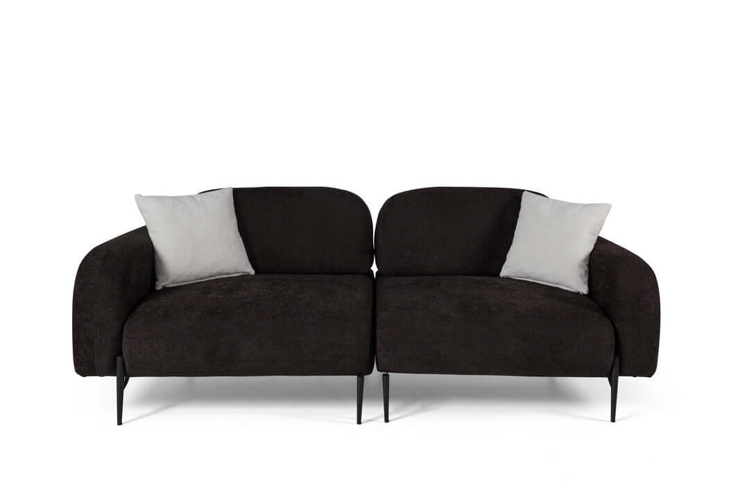 Sitzgruppe/Sofa Set - Wohnzimmergarnitur "Arbor" mit Bluetooth - Soundsystem - Weiß/Braun - Nobelaa