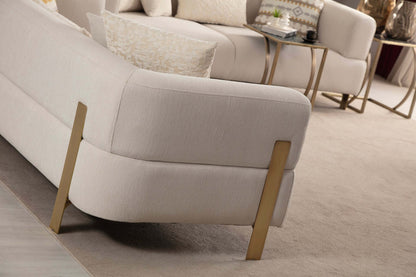 Sitzgruppe/Sofa Set - Wohnzimmergarnitur "Bouvardia" - Beige - Nobelaa