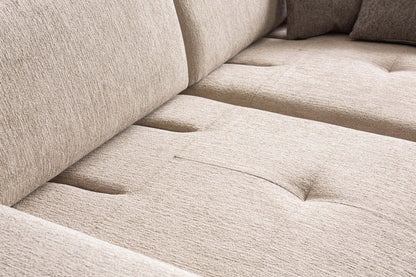 Sitzgruppe/Sofa Set - Wohnzimmergarnitur "Cassia" - Grau/Beige - Nobelaa