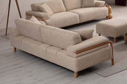 Sitzgruppe/Sofa Set - Wohnzimmergarnitur "Chamomile" - Braun - Nobelaa