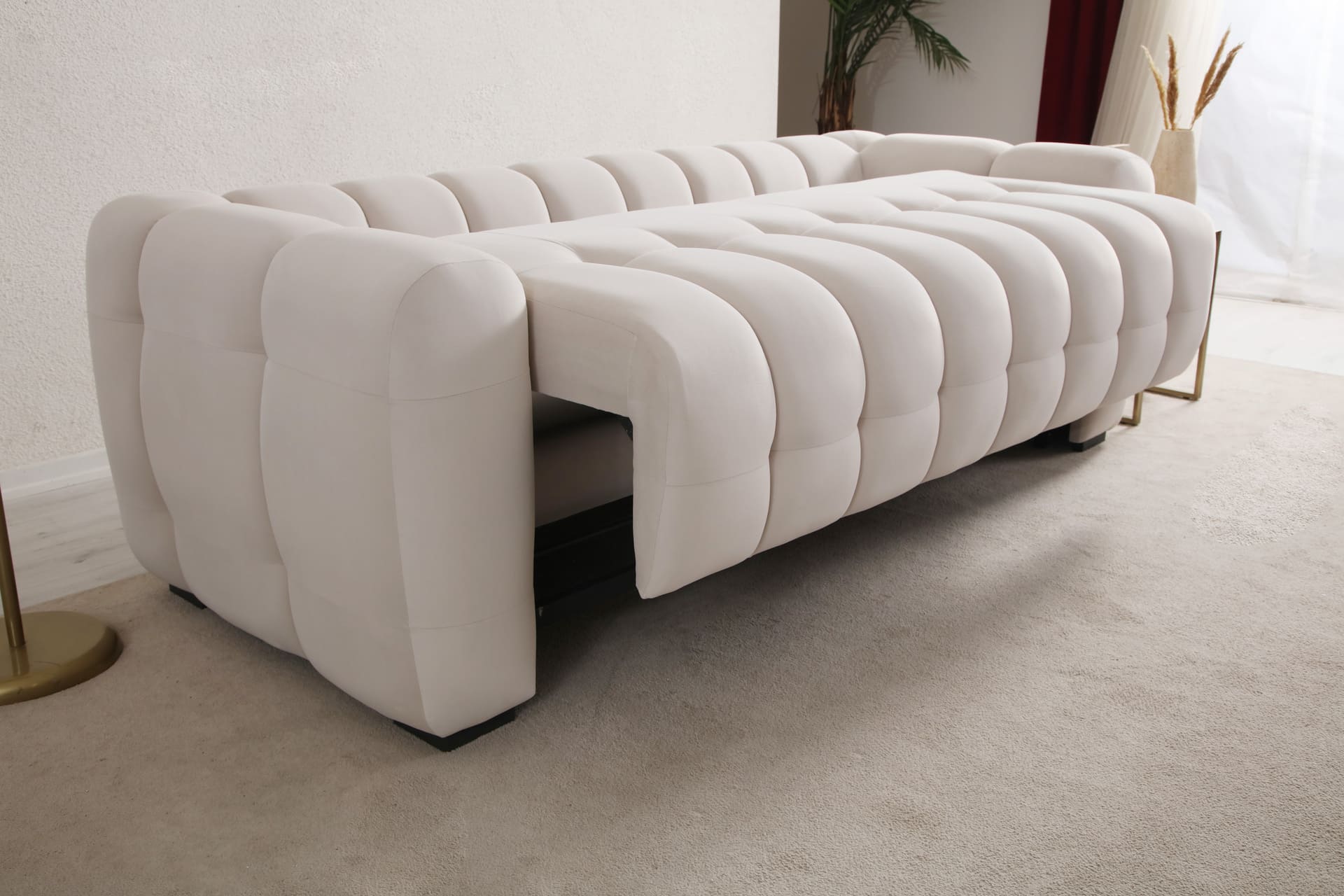 Sitzgruppe/Sofa Set - Wohnzimmergarnitur "Chrysanthemum" - Weiß - Nobelaa