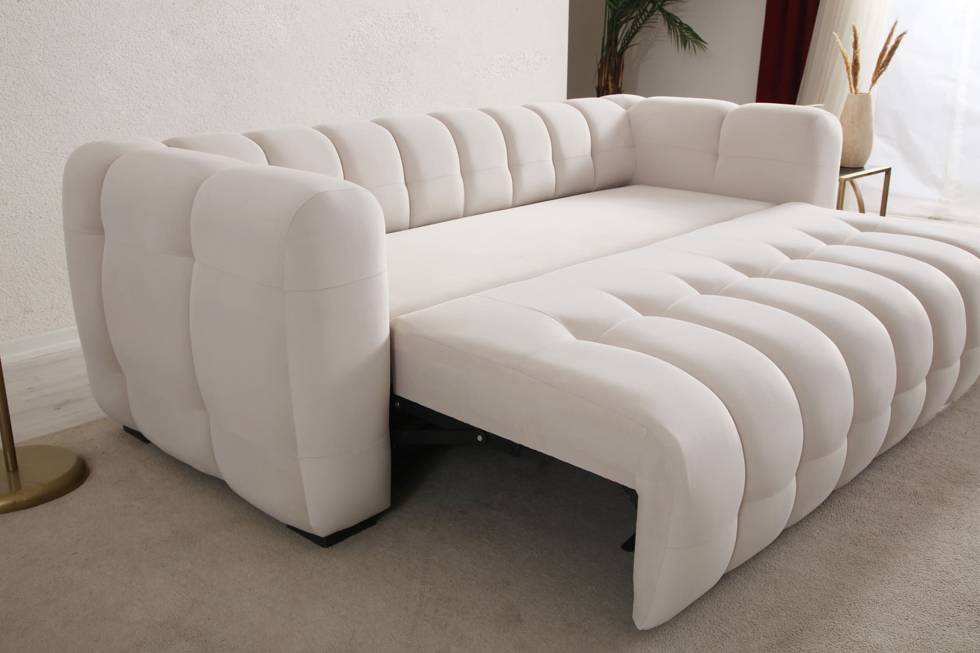 Sitzgruppe/Sofa Set - Wohnzimmergarnitur "Chrysanthemum" - Weiß - Nobelaa