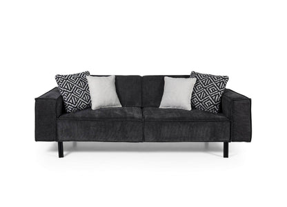 Sitzgruppe/Sofa Set - Wohnzimmergarnitur "Lotus" + Mittelkonsolentisch - Weiß/Schwarz - Nobelaa