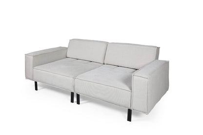 Sitzgruppe/Sofa Set - Wohnzimmergarnitur "Lotus" + Mittelkonsolentisch - Weiß/Schwarz - Nobelaa