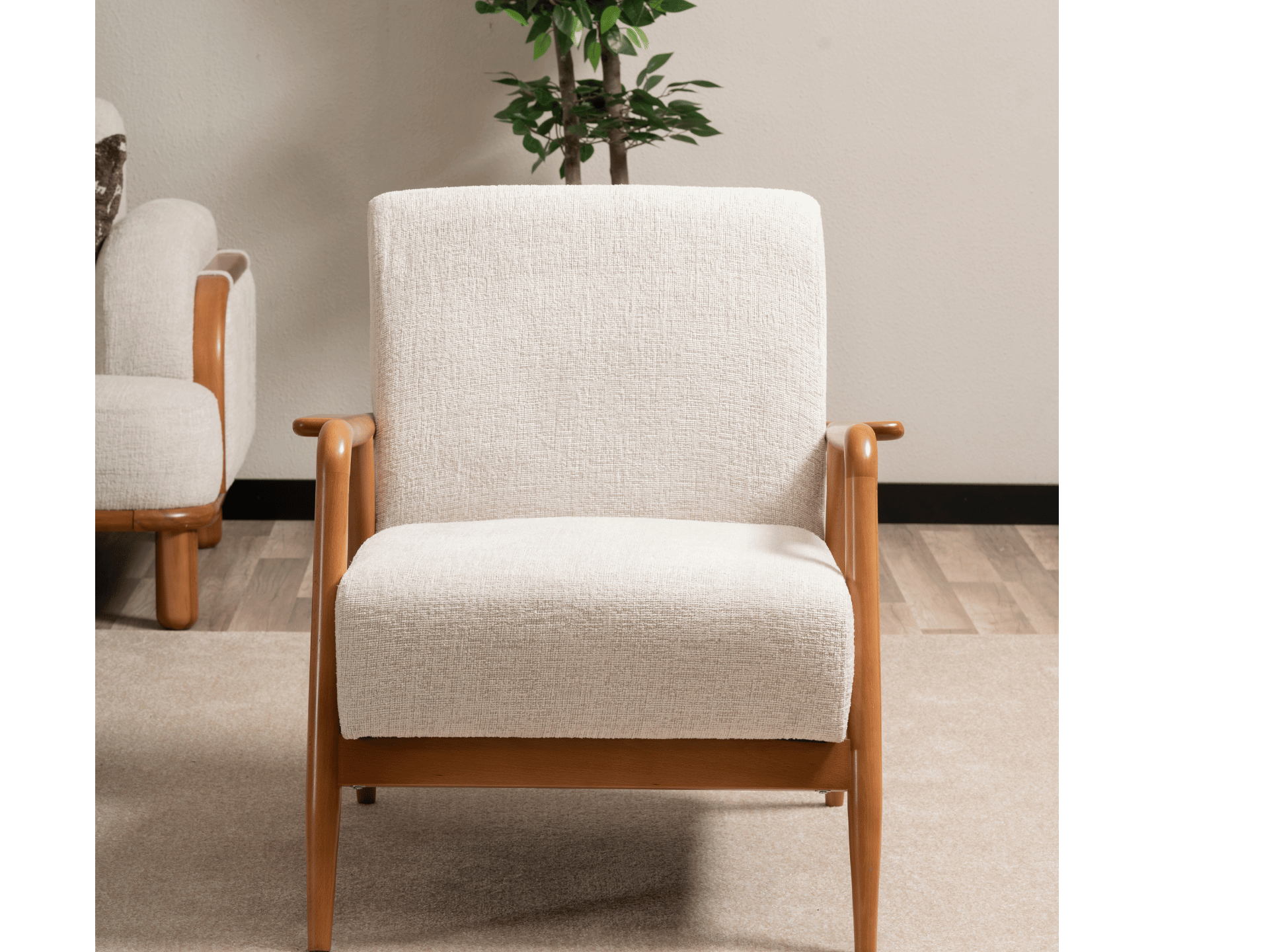 Sitzgruppe/Sofa Set - Wohnzimmergarnitur "Rosemary" - Weiß - Nobelaa