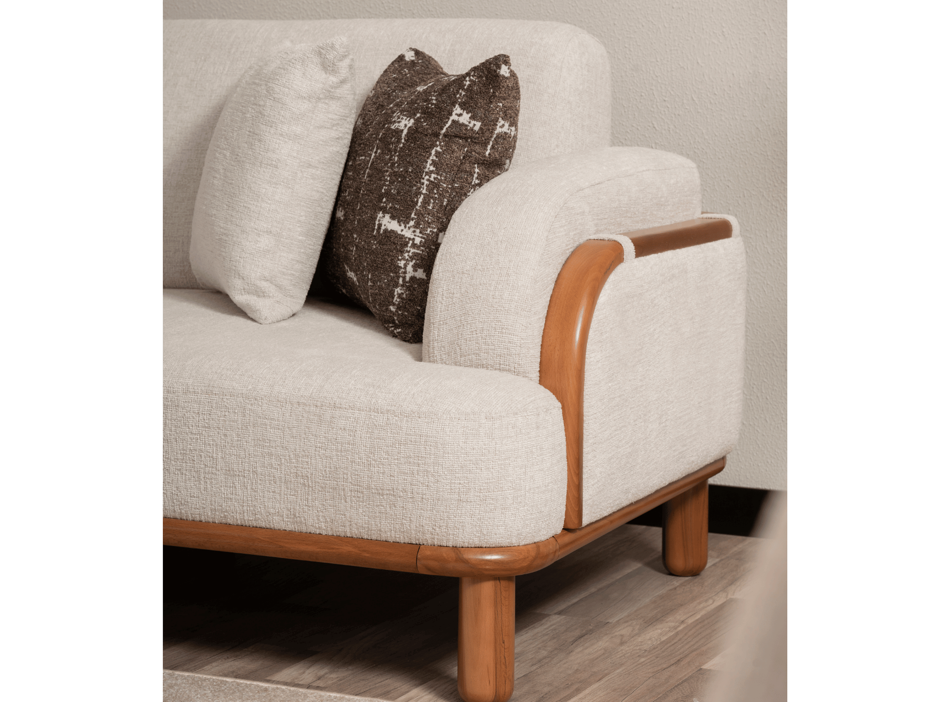 Sitzgruppe/Sofa Set - Wohnzimmergarnitur "Rosemary" - Weiß - Nobelaa