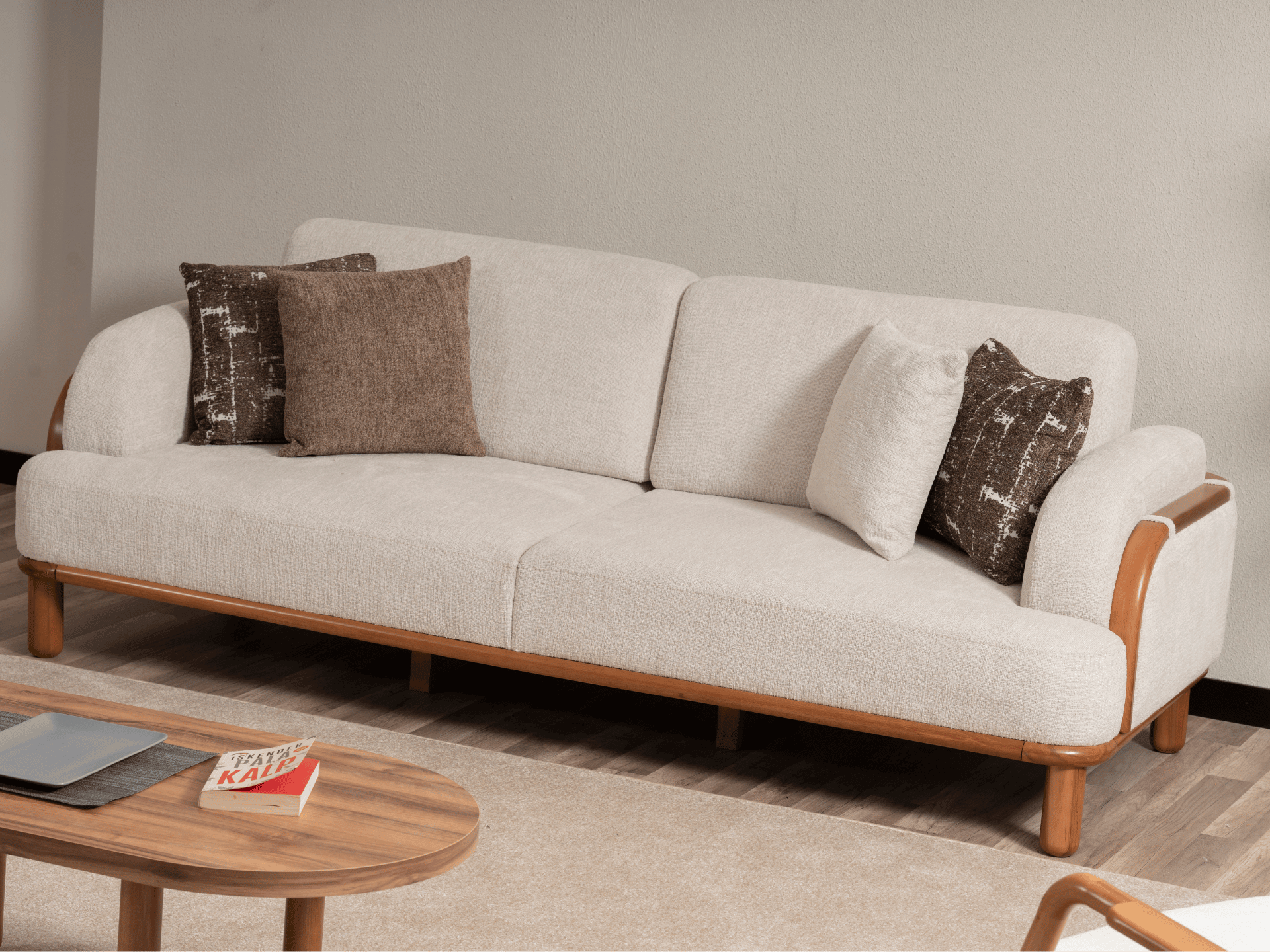 Sitzgruppe/Sofa Set - Wohnzimmergarnitur "Rosemary" - Weiß - Nobelaa